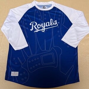 MLB Kansas City Royals Blue and White baseball shirt